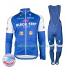 Radbekleidung Radtrikot Langarm + Lang Trägerhose 2017 Quick-Step Floors Damen Winter Thermal Fleece N001
